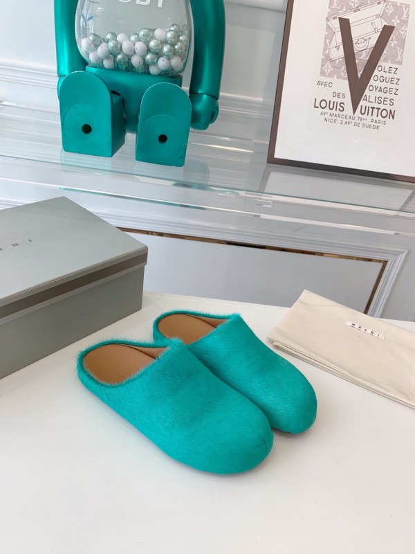 Marni 2025/SS Mule Shoes with Pony Hair - LY00