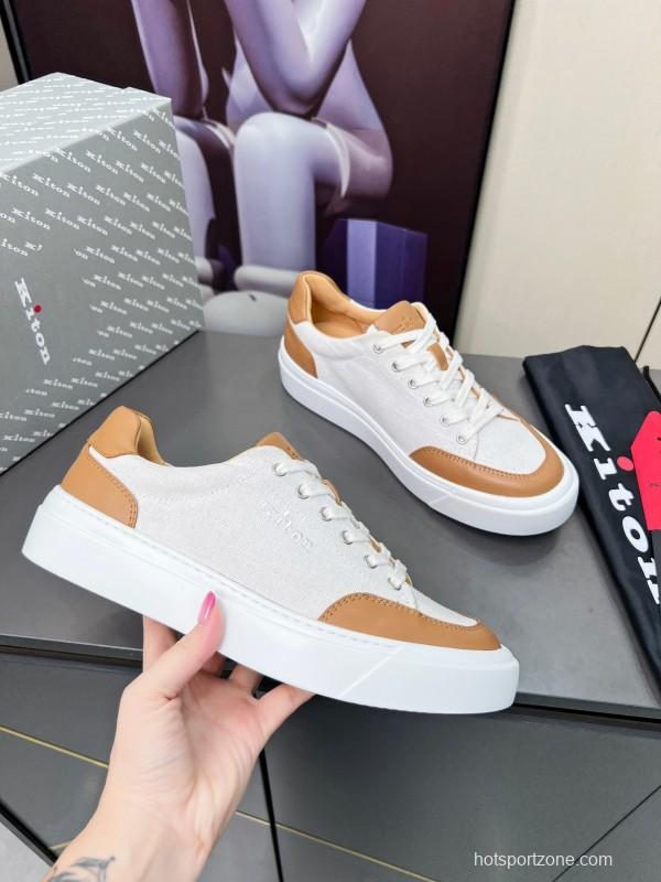 Kiton 2025 SS Tie-Detail Old Money Style Casual Men's Shoes - KFY00320