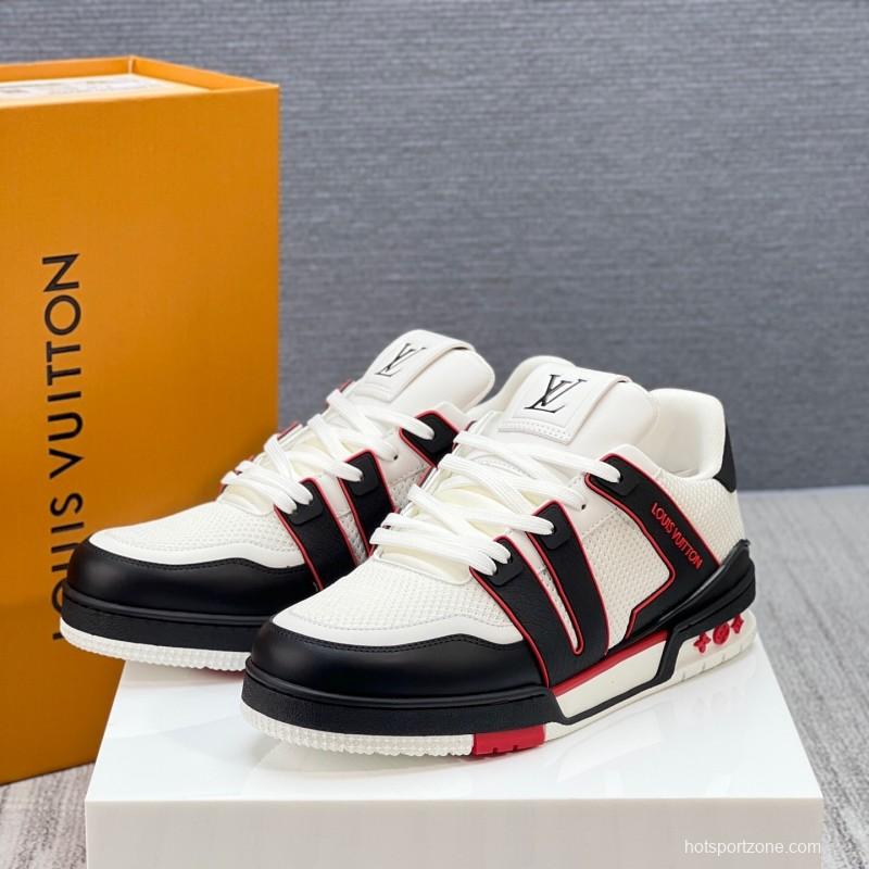 Louis Vuitton Trainer Sneaker Low 2025 SS New Colorway Couple Style Casual Sports Basketball Shoes - LY00400