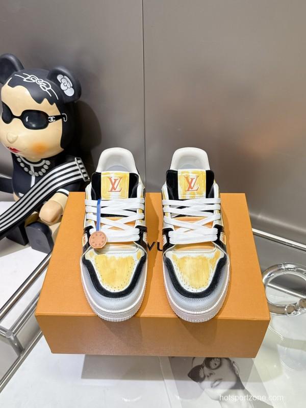 Louis Vuitton Trainer Basketball Series Crackle Glaze Process Sneakers - LY00490