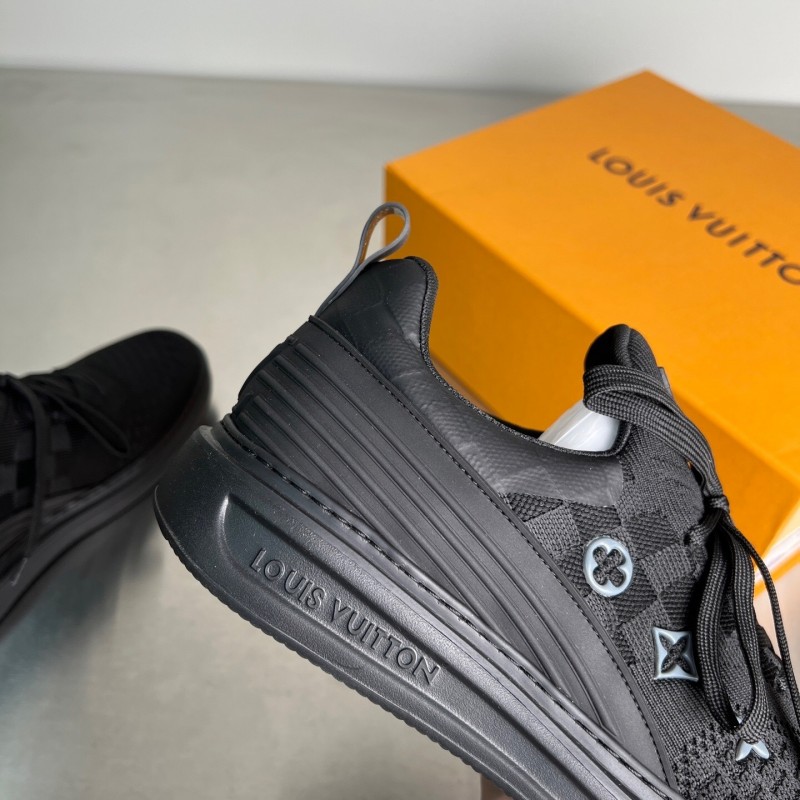 Louis Vuitton Beverly Hills Monogram Knit Sneakers with Imported IP Foam Sole - YC