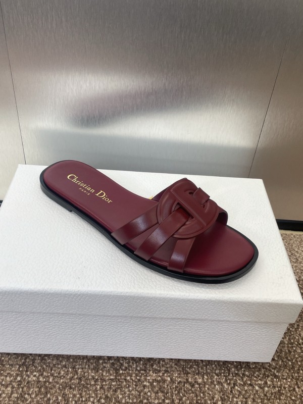 Dior D-Club Jelly Color Hollow Layered Cross Strap Women's Sandals - KFY00280