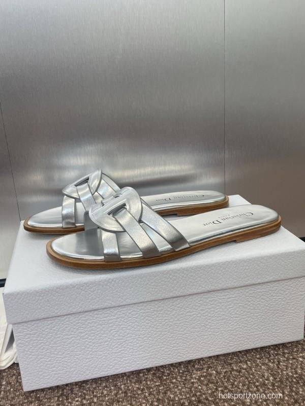 Dior D-Club Jelly Color Hollow Layered Cross Strap Women's Sandals - KFY00280