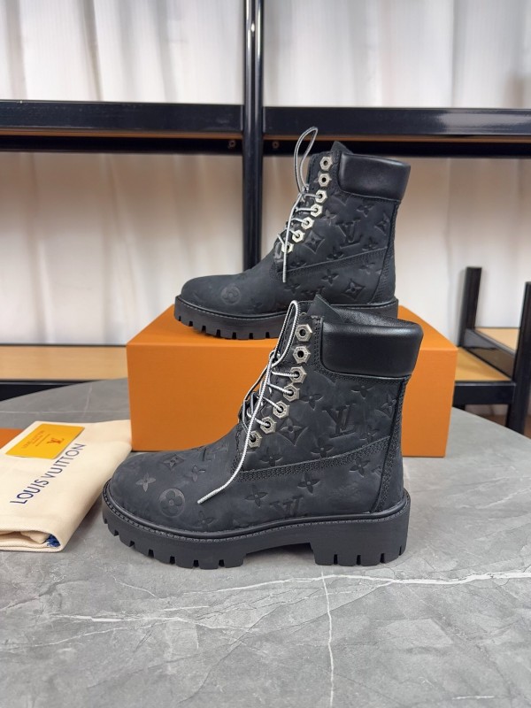 Timberland x LV Monogram Ankle Boots Waterproof Suede - LY00380