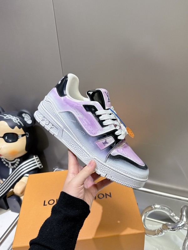 Louis Vuitton Trainer Basketball Series Cracked Ice Glue Process Sneakers - LY00490