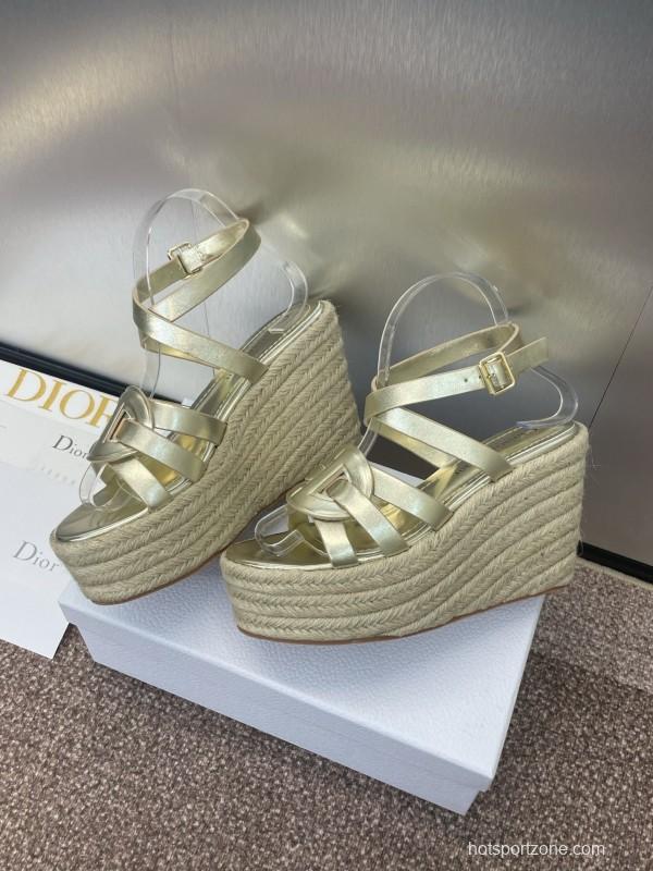 Dior D-Club Jelly Color Hollow Layered Cross Strap Platform High Heel Women Shoes - KFY00290