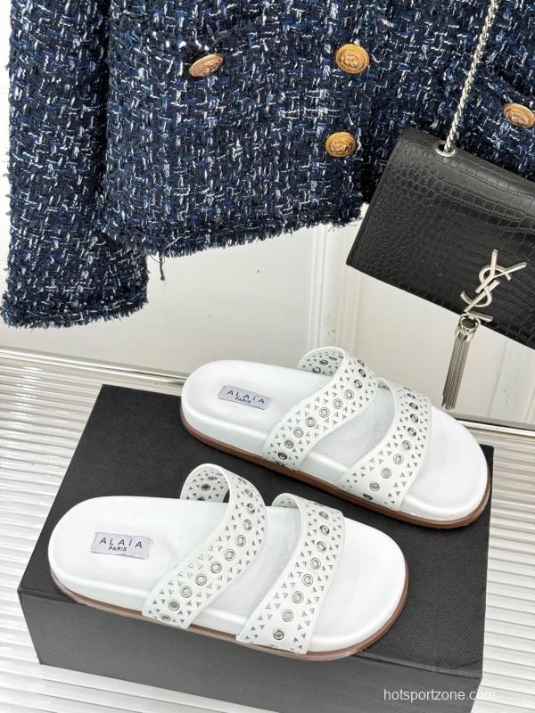 Alaia Spring Summer 2025 Laser-Cut Casual Sandals - KFY00260