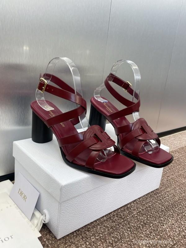 Dior D-Club Jelly Color Hollow Layered Cross Strap High Heel Women Shoes - KFY00290