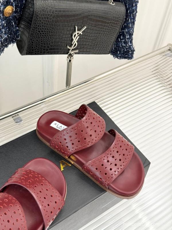 Alaia Spring Summer 2025 Laser-Cut Openwork Casual Sandals - KFY00260