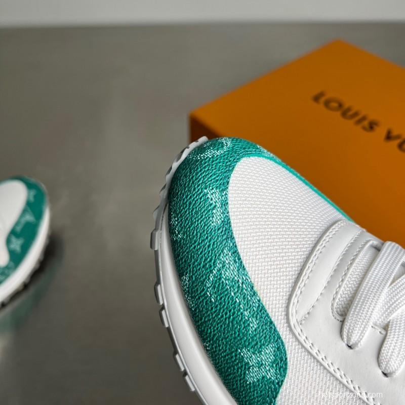 Louis Vuitton Run Away Leather Round Toe Lace-Up Low Top Casual Shoes - YC