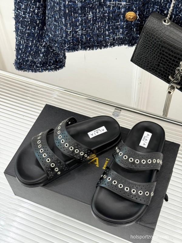 Alaia Spring Summer 2025 Hollow-Out Casual Sandals - KFY00260