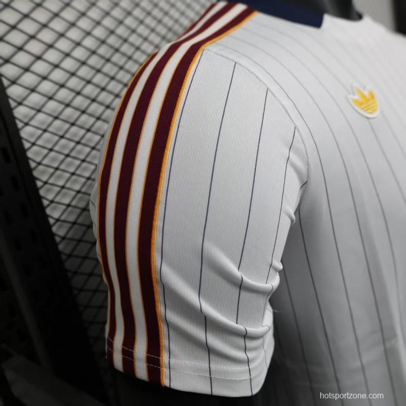 Player Version 25/26 AS Roma White Adidas Original Casual Jersey