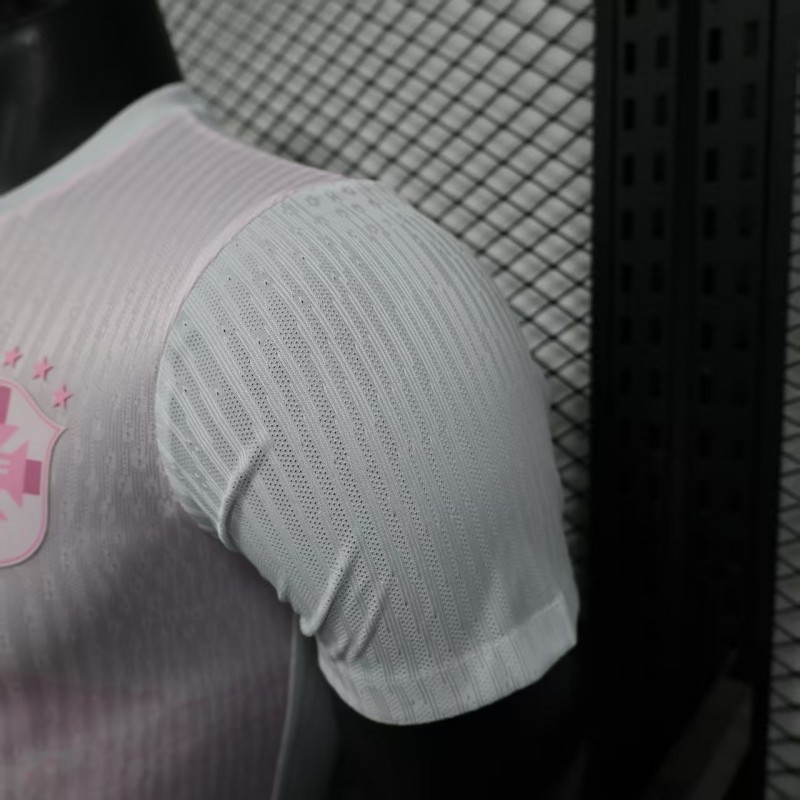 Player Version 2026 Brazil Special Edition White with Christ the Redeemer Pink Pattern Jersey