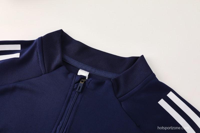 25/26  Adidas Navy Blue Full zipper Jacket Tracksuit+ long pants