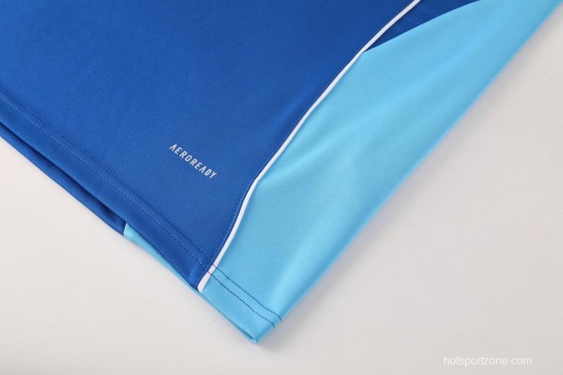 25/26  Adidas Royal Blue/Sky Blue Full zipper Jacket Tracksuit+ long pants