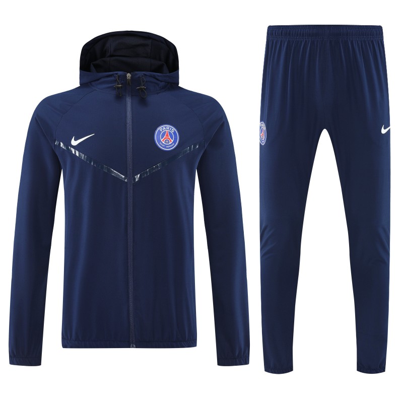 25/26 Paris Navy Blue Full zipper Jacket Tracksuit+ long pants