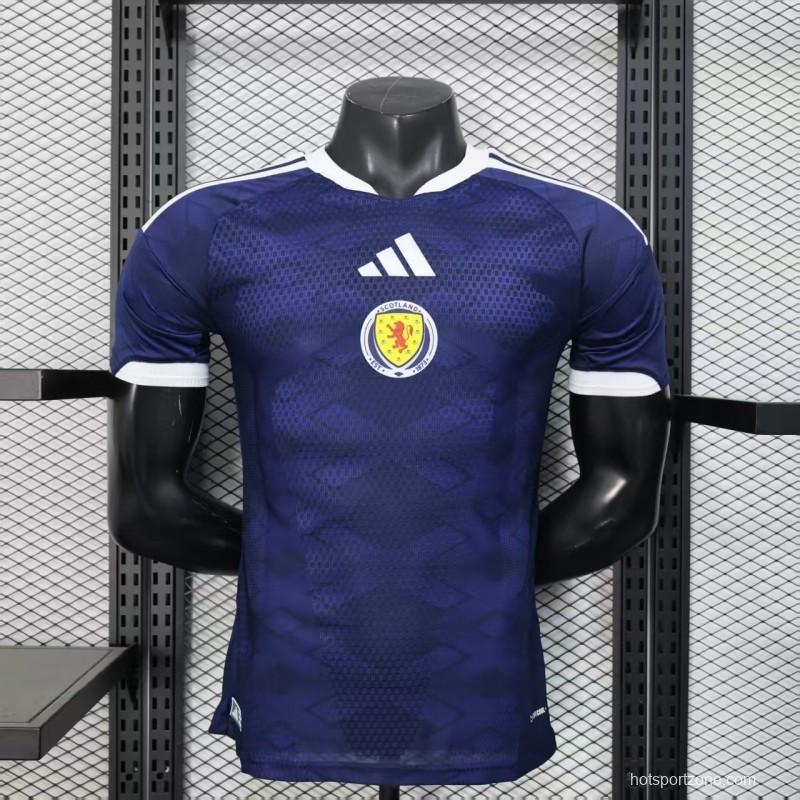 2026 Player Version  Scotland Home Navy Blue  Jersey