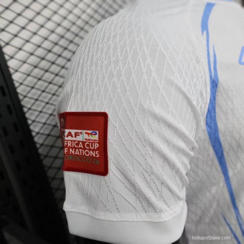 Player Version 2026 DR Congo Third White Blue Geometric Jersey