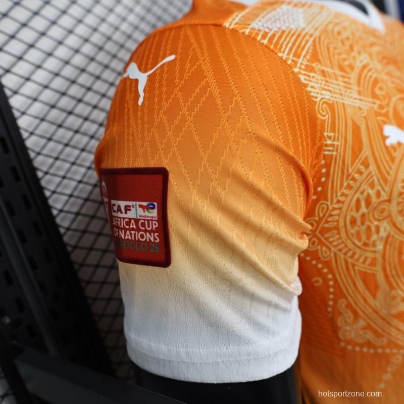 2026 Player Version Ivory Coast Special Edition Orange Jersey