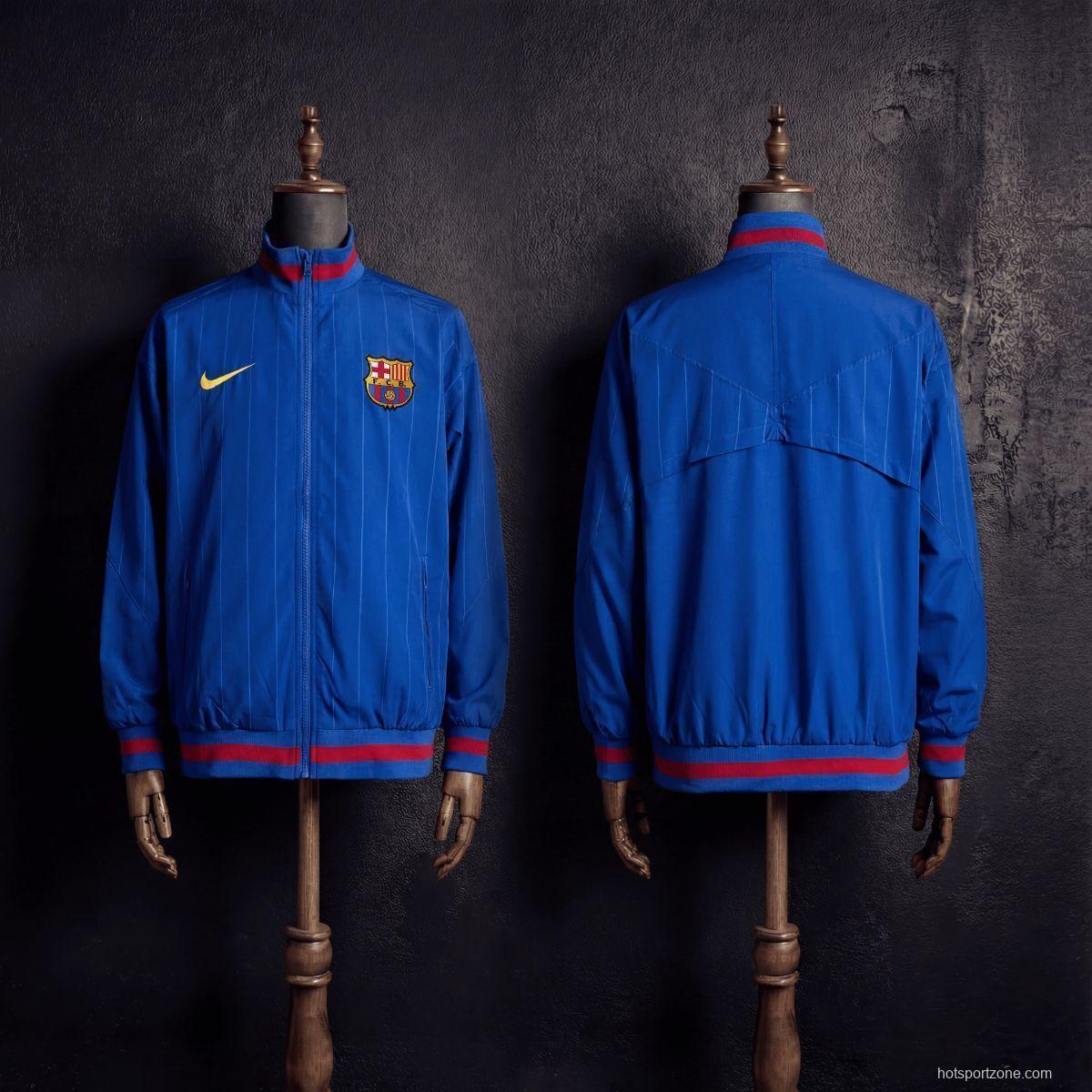 2026 Barcelona Blue Jacket Windbreaker