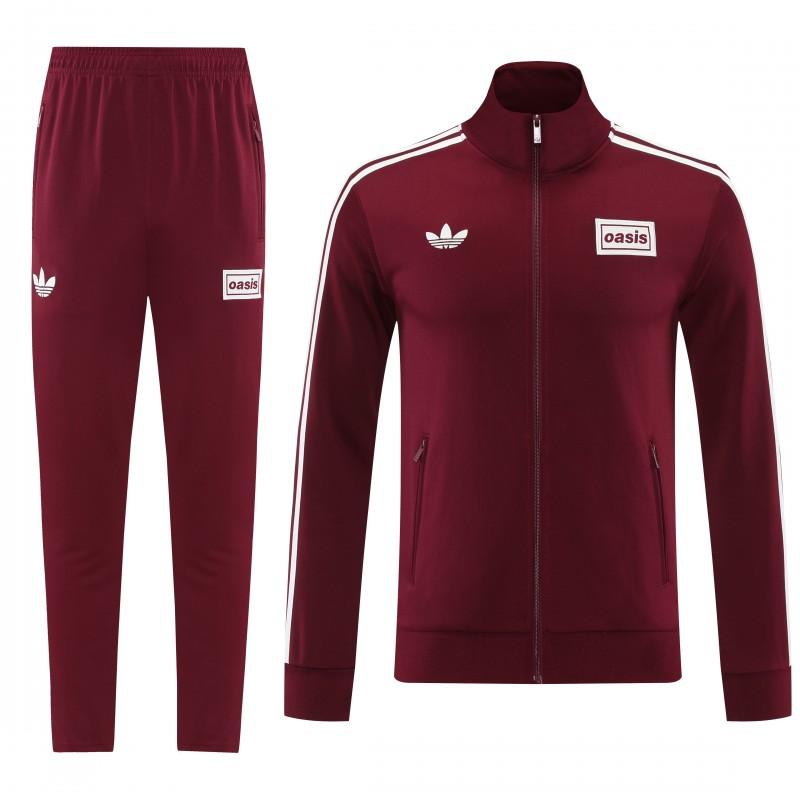 2026 Adidas x OASIS Wine Full Zipper Jacket + Long Pants