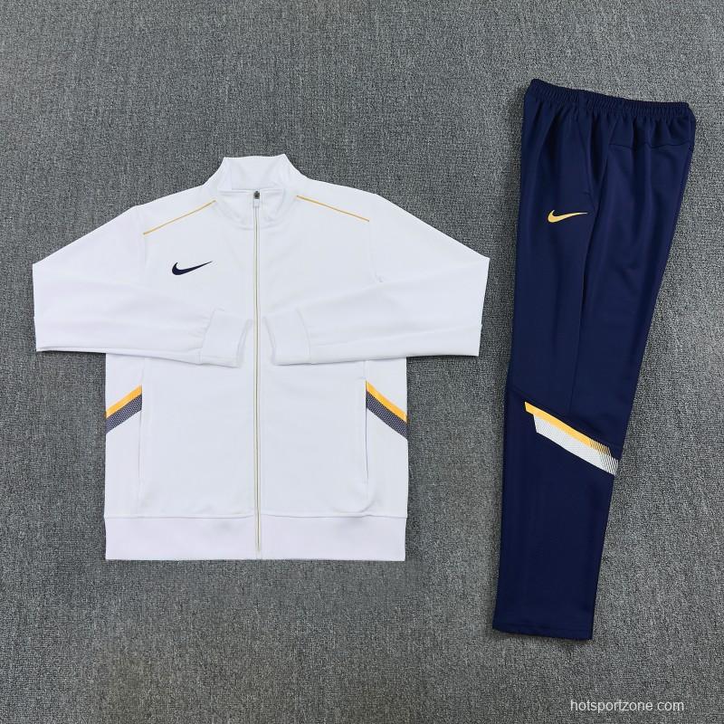 2026 NIKE White Full Zipper Jacket + Long Pants