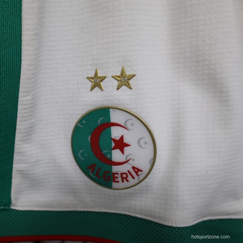 2026 Player Version Algeria White with Green Stripes Shorts