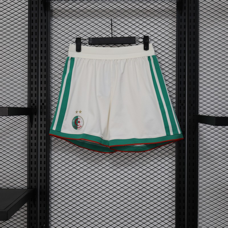 2026 Player Version Algeria White with Green Stripes Shorts
