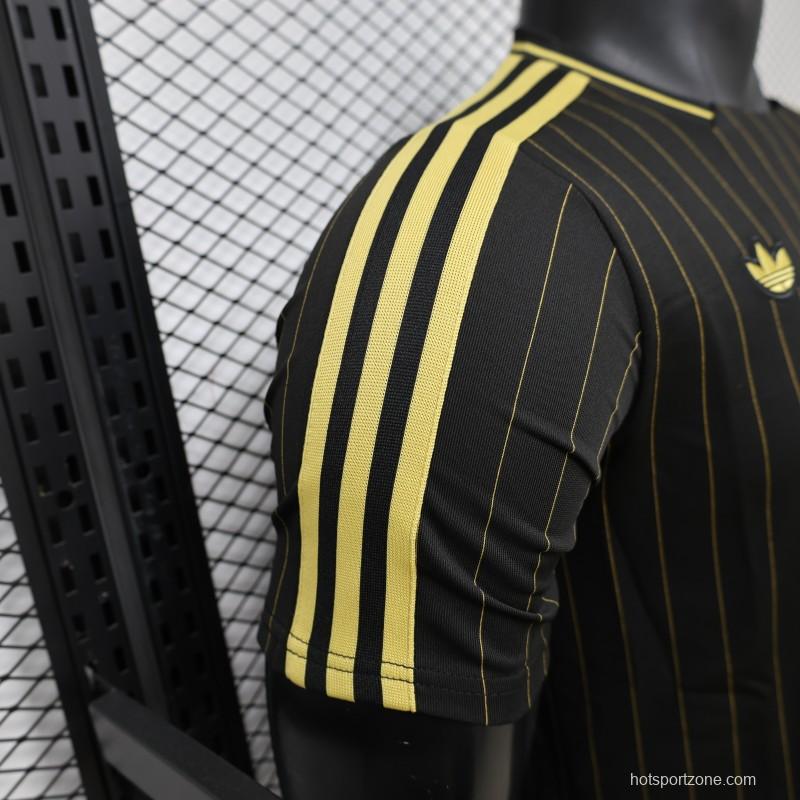 2026 Player Version Mexico Black with Gold Pinstripes Jersey