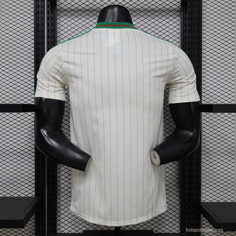 2026 Player Version Algeria White with Green Pinstripes Jersey