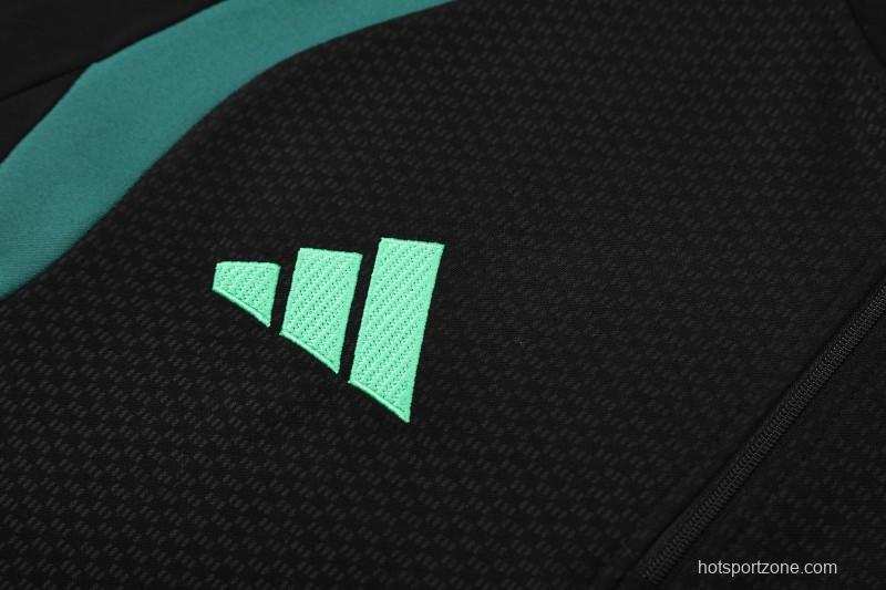 26/27  Mexico Black Half Zipper Jacket Tracksuit + Long Pants