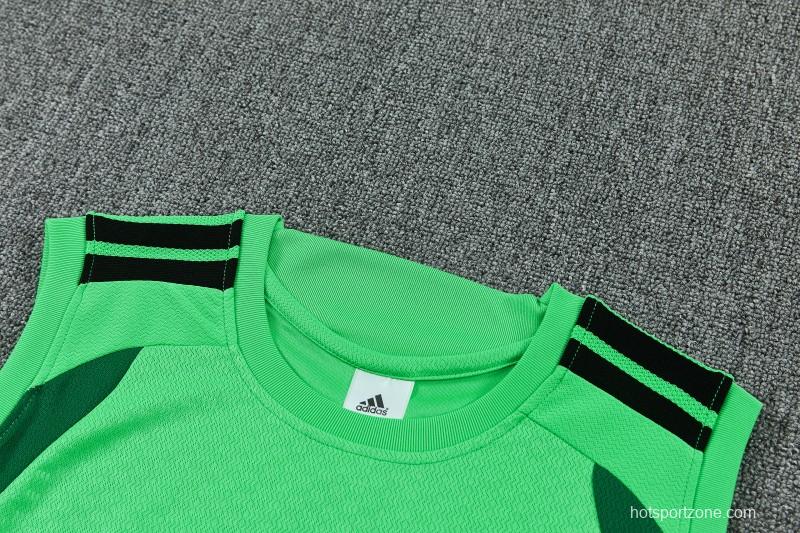 26/27  Mexico Green Sleeveless Training Vest + Black Shorts Set