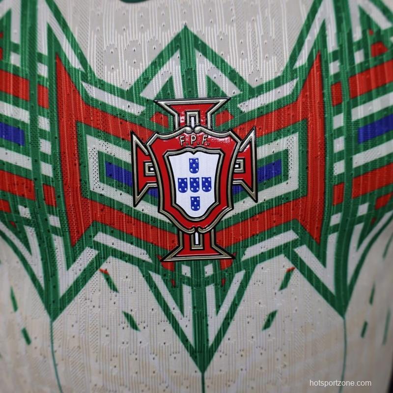 Player Version 2026 Portugal Cream with Geometric Tribal Pattern Special Edition  Jersey