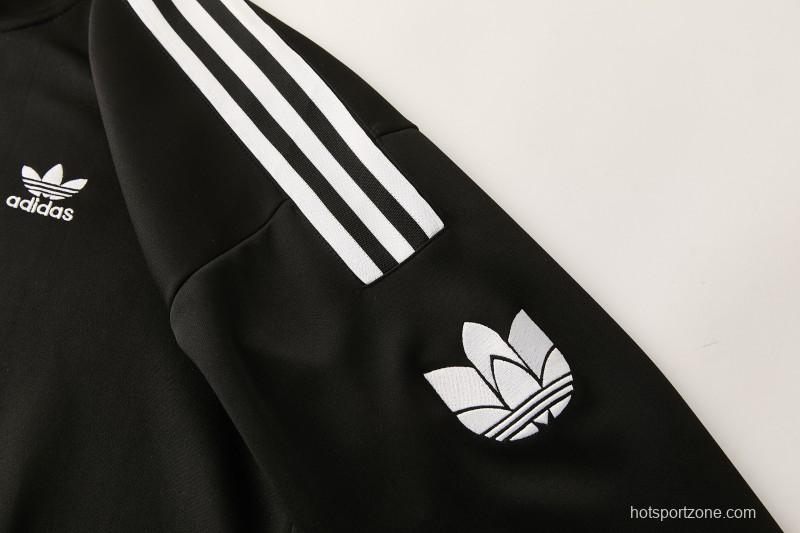 2026 Adidas Black Full Zipper Jacket + Long Pants