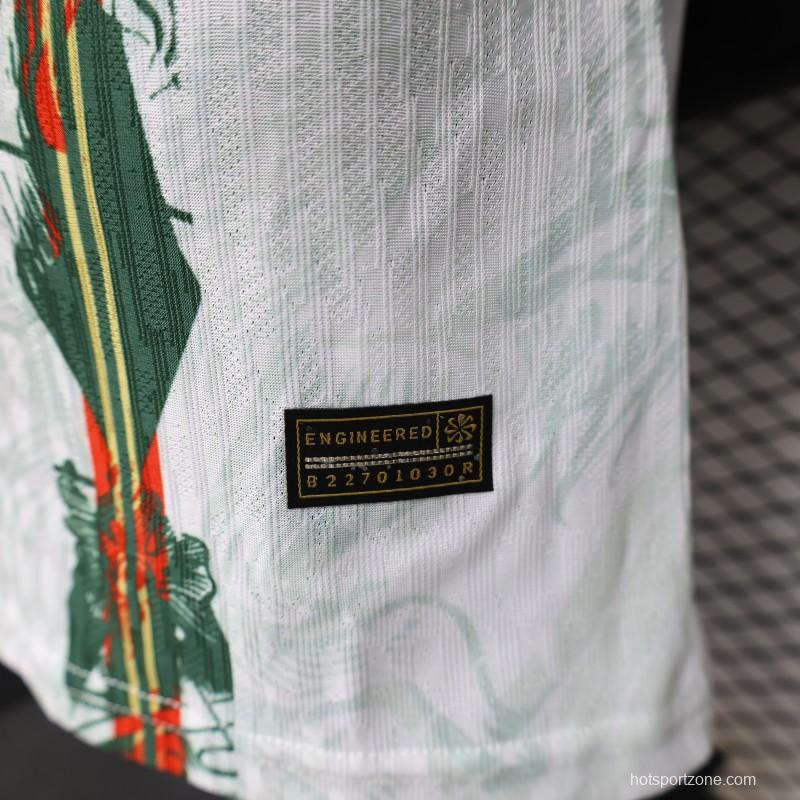 Player Version 2026 Portugal FPF Nike Special Edition White Lion Embossed Heritage Jersey