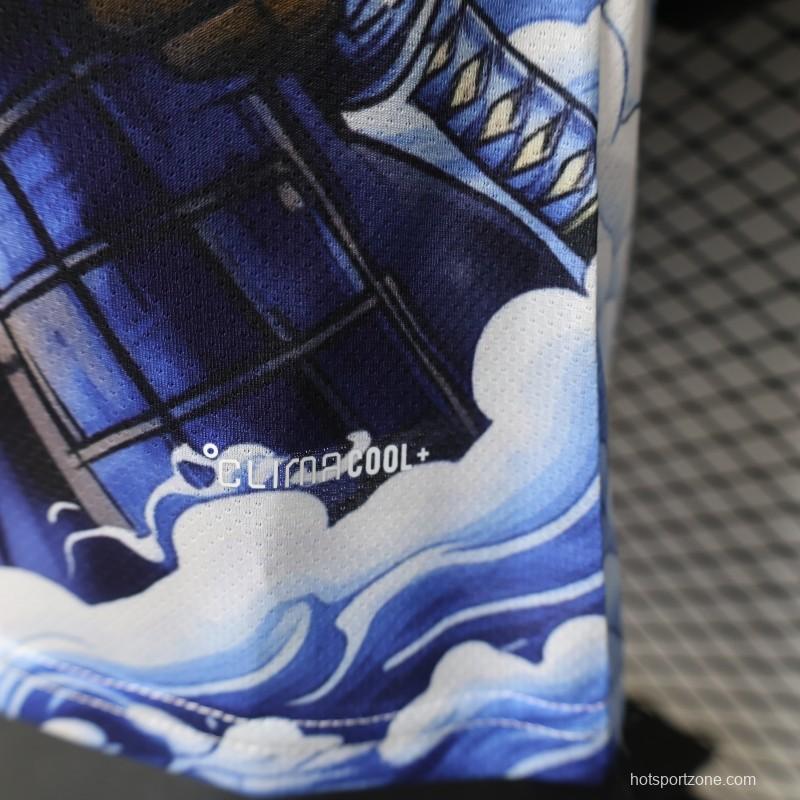 Player Version 2026 Japan Adidas Special Edition "Samurai Blue Dragon" Full Sublimation White Jersey