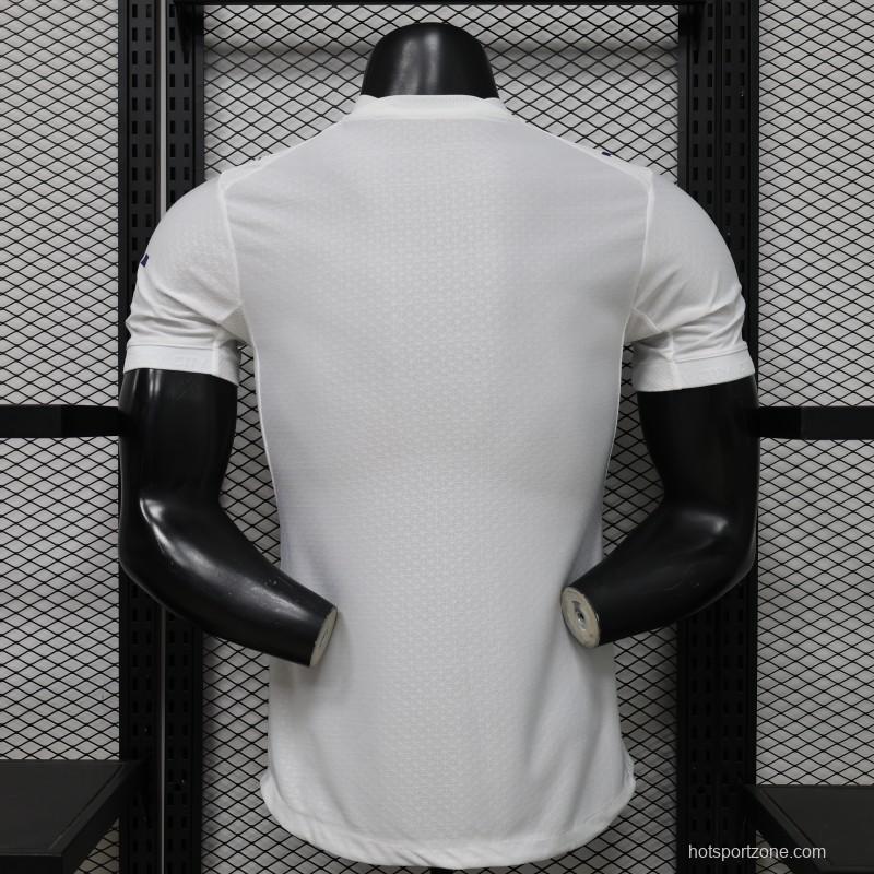 Player Version 26/27 Manchester City White with Blue Stripe Away Jersey