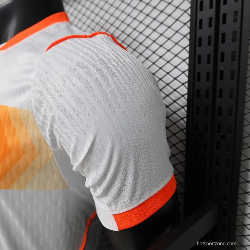 Player Version 2026 Netherlands  White with Orange  Away Jersey