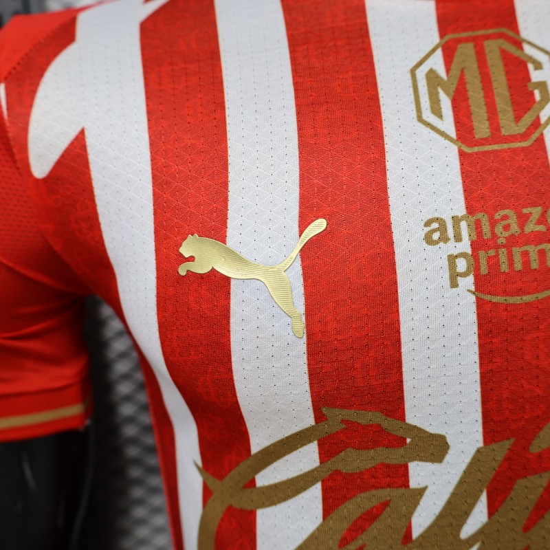 Player Version 26/27 Chivas de Guadalajara Red & White Stripes Home Jersey