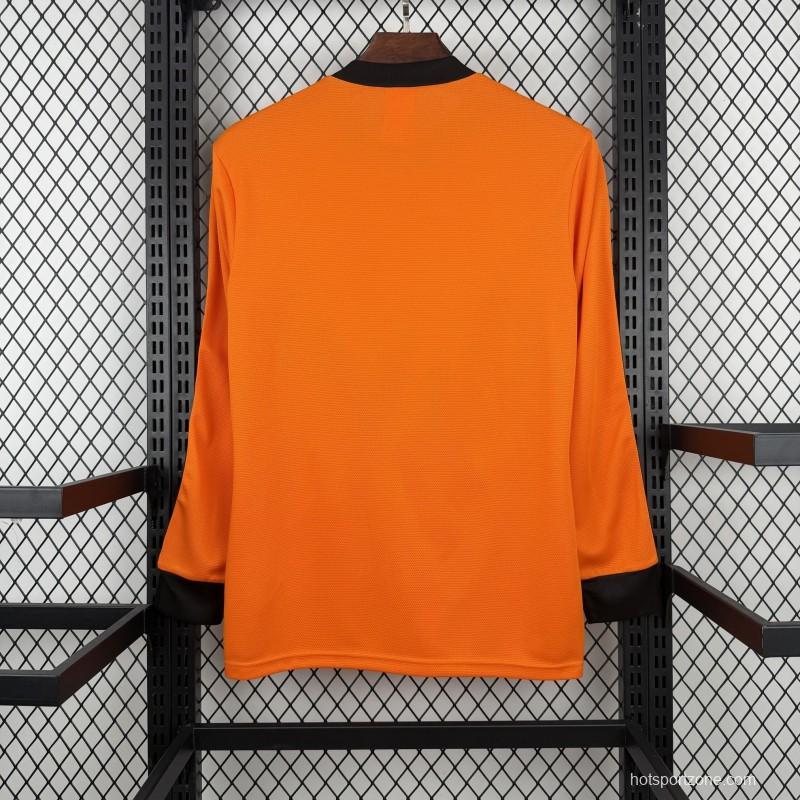 1980 Retro Netherlands Home Long Sleeve Jersey