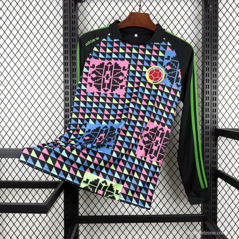 1990 Retro Colombia Goalkeeper Long Sleeve Jersey