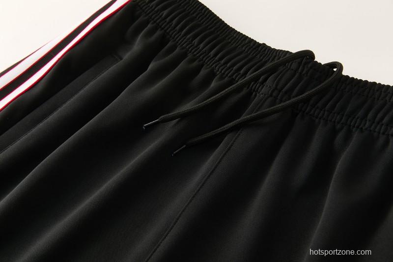 2026/27 Manchester United Black Grunge Splatter Paint Full Zipper Jacket Tracksuit + Long Pants