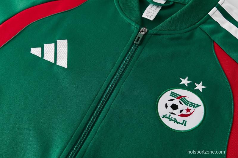 26/27 Algeria  Dark Green  Zipper Training Jacket Tracksuit + Long Pants (Adidas)