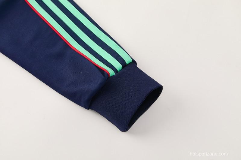 2026/27 Adidas Originals Navy Blue Full Zipper Jacket Tracksuit + Long Pants
