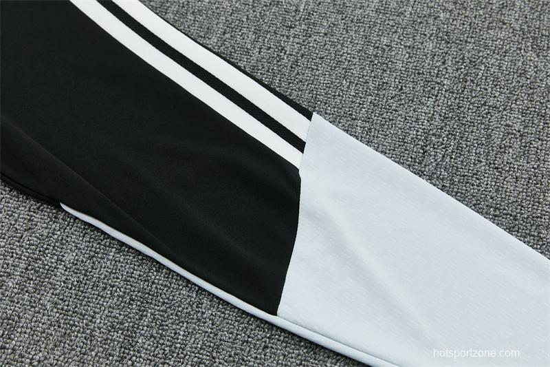 2026 Spain Black & White Half Zipper Jacket Tracksuit + Long Pants