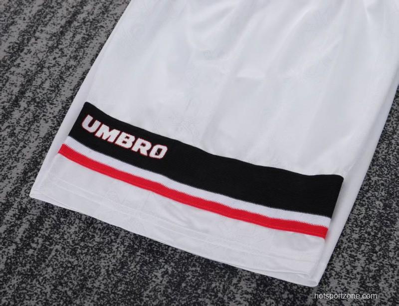 Retro Kids 98/99 Manchester United White Away Jersey