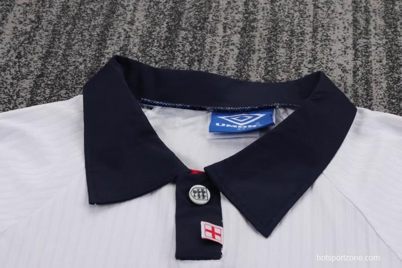 Retro 1998 England Home Long Sleeve Jersey