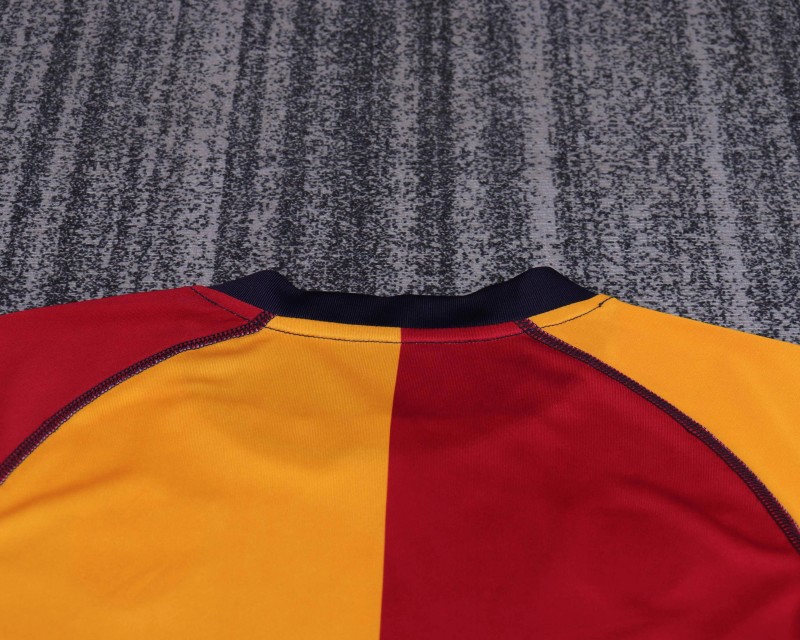 Retro Kids 00/01 AS Roma Maroon and Yellow Home Jersey