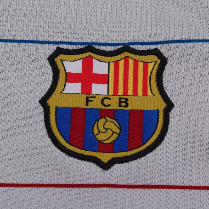 Retro Kids 03/04 FC Barcelona Away Grey Jersey
