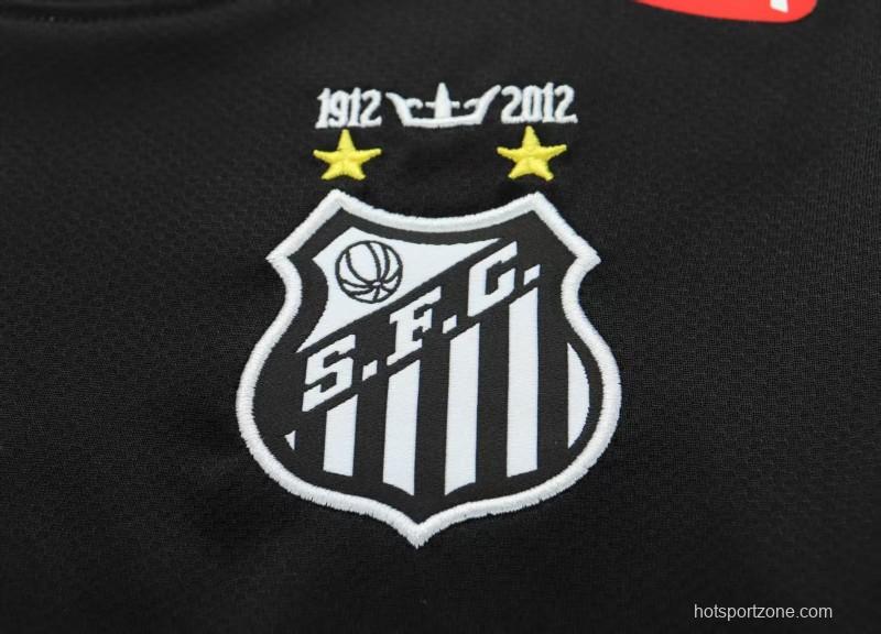 Retro Kids 12/13 Santos FC Black Long Sleeve Jersey